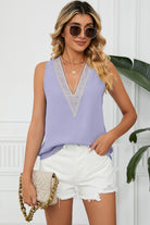 V-Neck Wide Strap Tank Trendsi