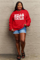 Simply Love Full Size HELLO PUMPKIN Graphic Sweatshirt Trendsi