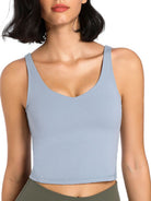 Scoop Neck Wide Strap Active Tank Trendsi