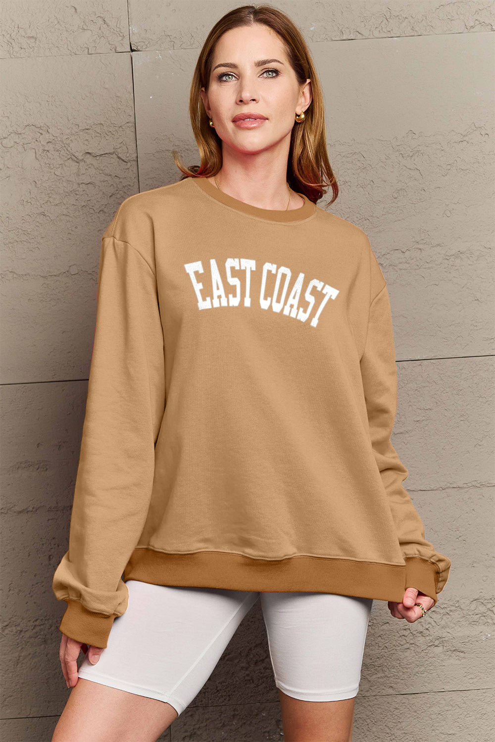 Simply Love Full Size EAST COAST Graphic Sweatshirt Trendsi