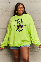 Simply Love Full Size TRICK OR TREAT Graphic Sweatshirt Trendsi