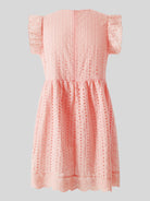 Ruffled Eyelet Cap Sleeve Mini Dress Trendsi