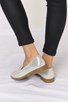 Forever Link Rhinestone Point Toe Loafers Trendsi