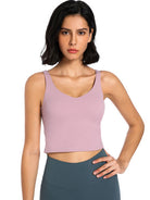 Scoop Neck Wide Strap Active Tank Trendsi