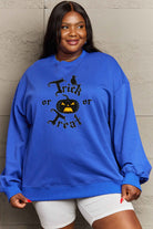 Simply Love Full Size TRICK OR TREAT Graphic Sweatshirt Trendsi