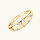 925 Sterling Silver Inlaid Moissanite Star Ring Trendsi