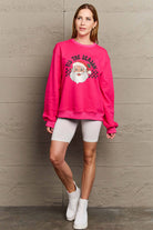 Simply Love Full Size Santa Graphic Long Sleeve Sweatshirt Trendsi