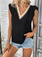 Ruffled V-Neck Tank Trendsi