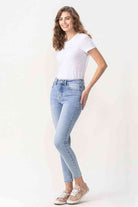 Lovervet Full Size Talia High Rise Crop Skinny Jeans Trendsi