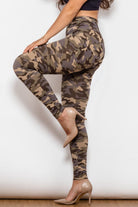 Camouflage Print Jeans Trendsi
