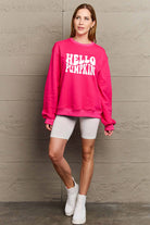 Simply Love Full Size HELLO PUMPKIN Graphic Sweatshirt Trendsi