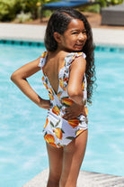 Marina West Swim Float On Ruffled One-Piece in Citrus Orange Marina West Swim