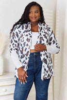 Double Take Leopard Long Sleeve Cardigan Double Take