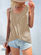 Scoop Neck Wide Strap Tank Trendsi