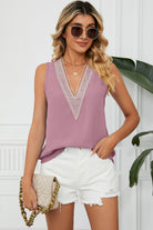 V-Neck Wide Strap Tank Trendsi