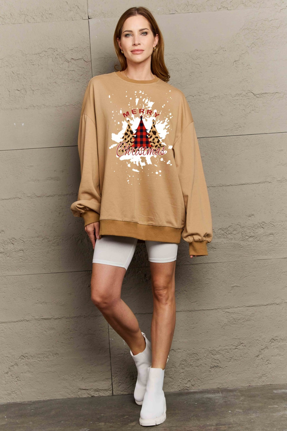 Simply Love Full Size MERRY CHRISTMAS Graphic Sweatshirt Trendsi