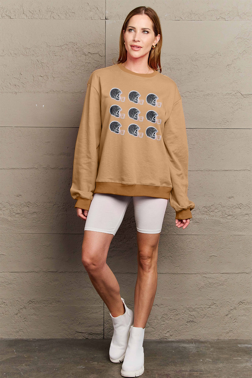 Simply Love Full Size Graphic Round Neck Sweatshirt Trendsi