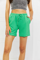Blumin Apparel Too Good Ribbed Shorts in Green Trendsi