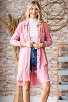 Veveret Button-Up Shirt Dress Trendsi