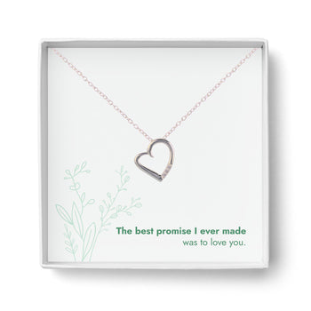 14K Silver Plated Love Heart Pave Pendant Necklace Nichestar