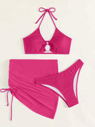 Tied Halter Neck Three-Piece Swim Set Trendsi