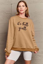 Simply Love Full Size IT'S FALL Y'ALL Graphic Sweatshirt Trendsi