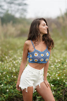 Floral Crochet Cropped Cami Trendsi