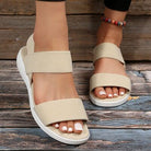 Rubber Open Toe Low Heel Sandals Trendsi