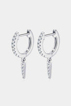 Moissanite 925 Sterling Silver Huggie Drop Earrings Trendsi