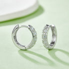 Moissanite 925 Sterling Silver Huggie Earrings Trendsi