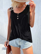 Scoop Neck Wide Strap Tank Trendsi