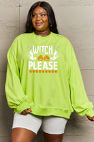 Simply Love Full Size WITCH PLEASE Graphic Sweatshirt Trendsi