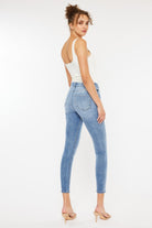 Kancan High Waist Cat's Whiskers Skinny Jeans Trendsi