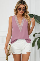 V-Neck Wide Strap Tank Trendsi