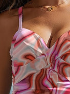 Printed Sweetheart Neck Spaghetti Strap One-Piece Swimwear Trendsi