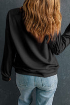 Round Neck Dropped Shoulder Sweatshirt Trendsi