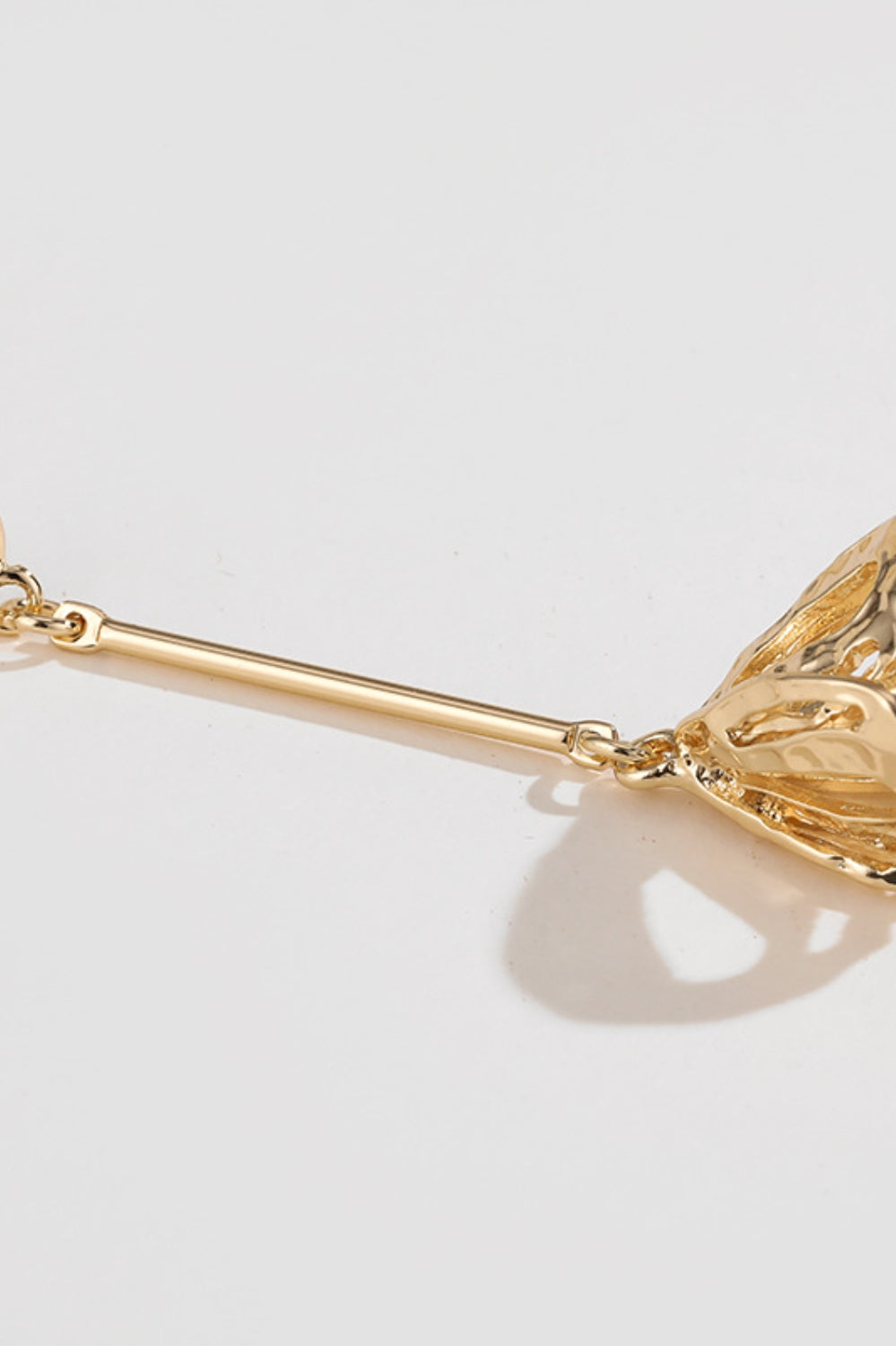 Gold-Plated Flower Dangle Earrings Trendsi