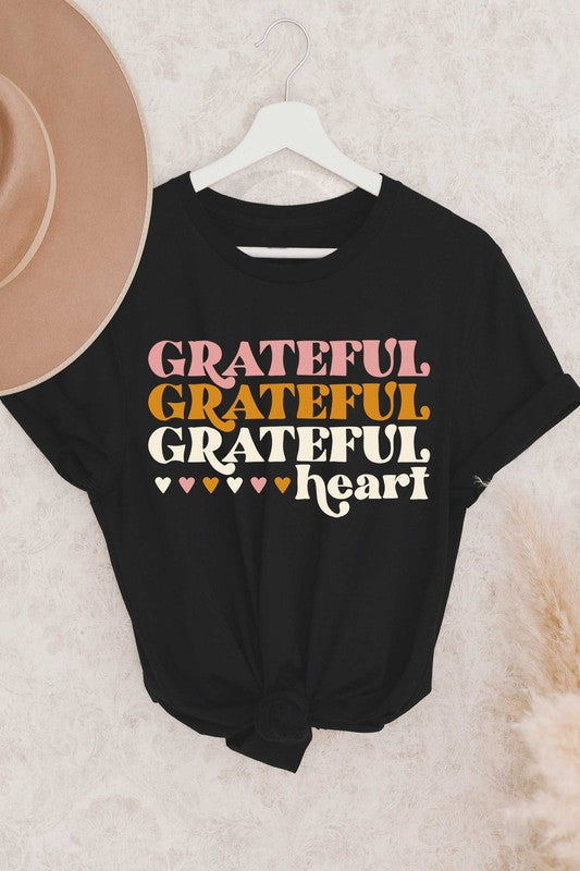 Grateful Heart Graphic T-Shirt In Black Ave Shops