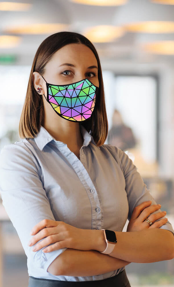 The Lumination Holographic Face Mask The Groovalution