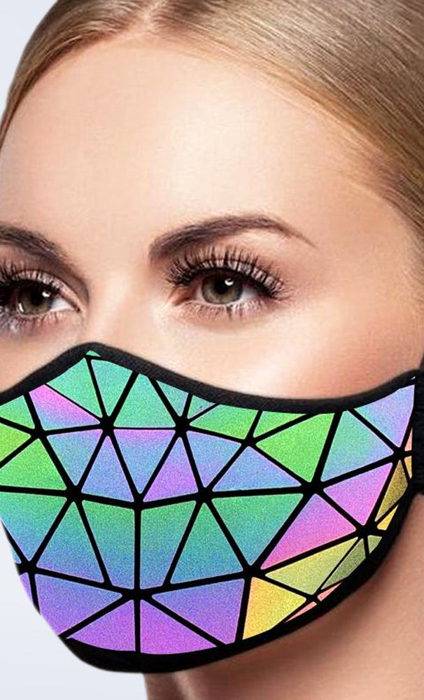 The Lumination Holographic Face Mask The Groovalution