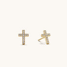 Cross Stud Earrings Lavishe Jewelry