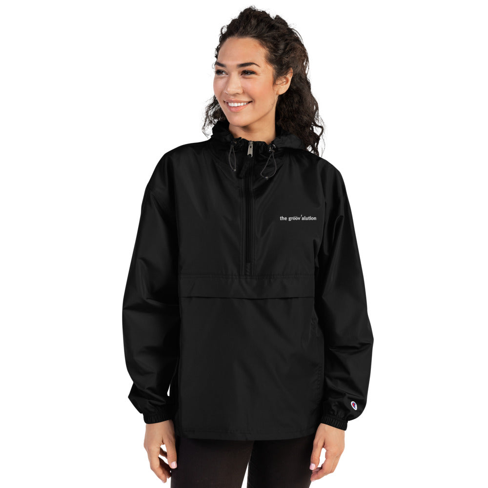 The Groovalution Embroidered Champion Packable Jacket The Groovalution