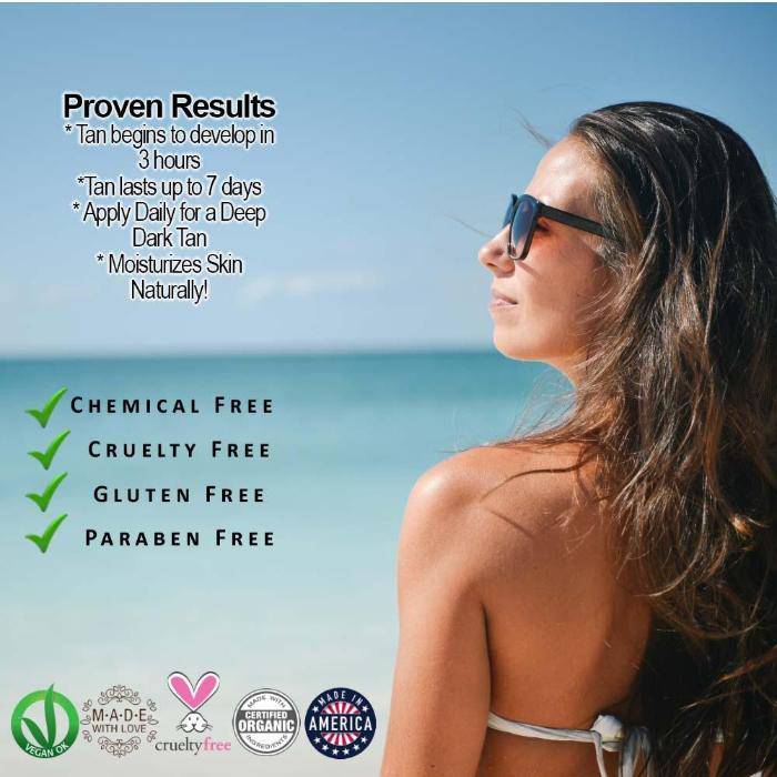 Organic DHA FREE Self Tanner For A Sun-Kissed Glow Glimmer Goddess® Organic Skin Care