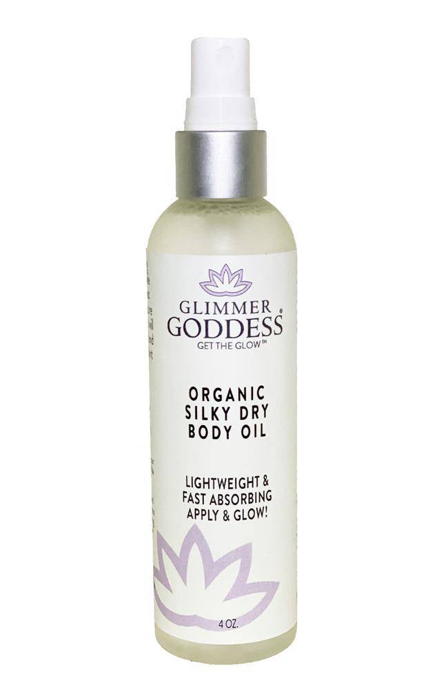 Organic Silky Dry Body Oil - 4 oz. Glimmer Goddess® Organic Skin Care