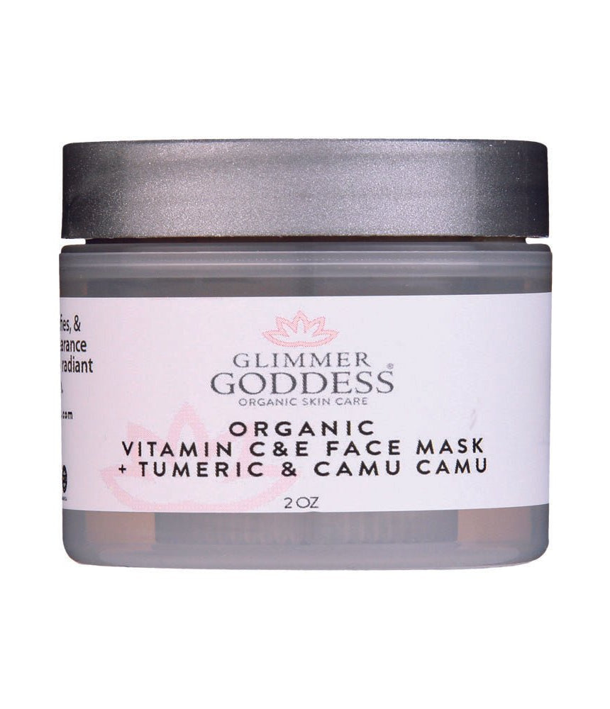 Organic Tumeric Vitamin C & E Brightening & Tightening Face Mask - 2 oz. Glimmer Goddess® Organic Skin Care