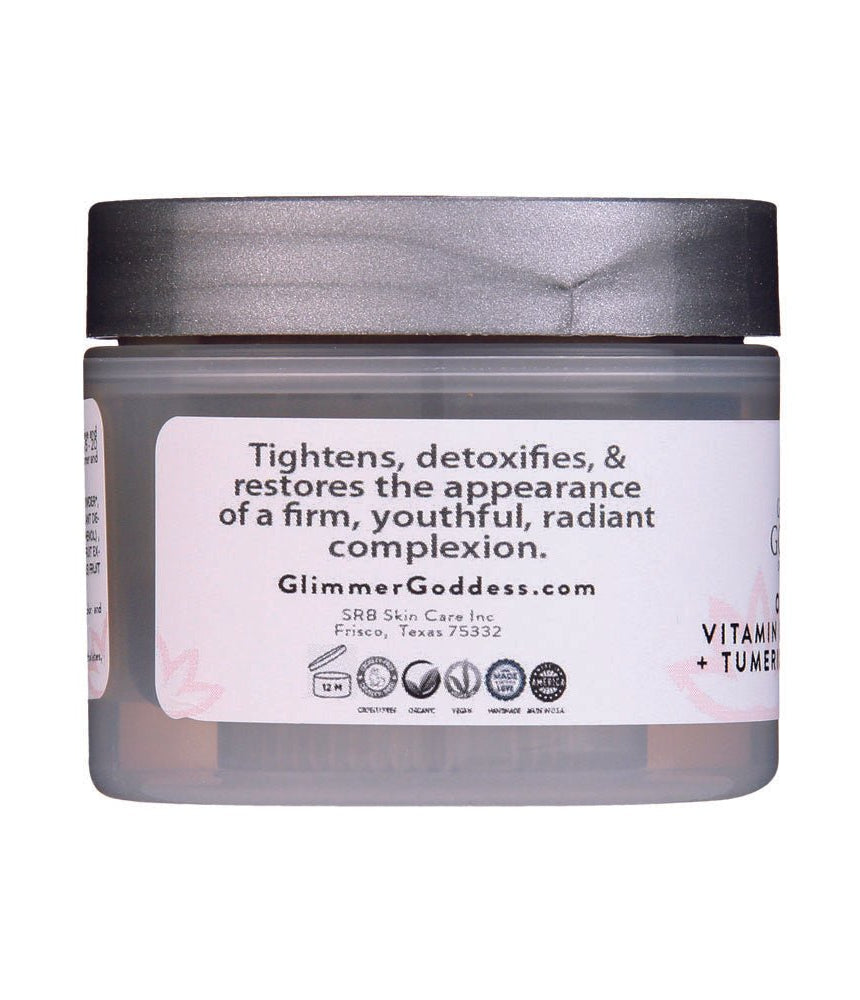 Organic Tumeric Vitamin C & E Brightening & Tightening Face Mask - 2 oz. Glimmer Goddess® Organic Skin Care