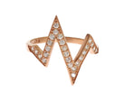 Nialaya Pink Gold 925 Silver Womens Clear Ring GENUINE AUTHENTIC BRAND LLC
