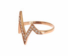 Nialaya Pink Gold 925 Silver Womens Clear Ring GENUINE AUTHENTIC BRAND LLC