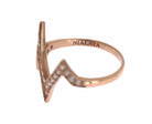 Nialaya Pink Gold 925 Silver Womens Clear Ring GENUINE AUTHENTIC BRAND LLC