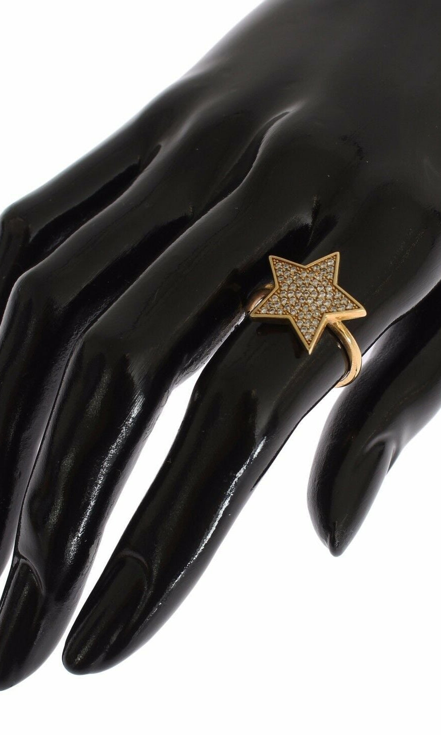 Nialaya Star Gold 925 Silver Womens Clear Ring GENUINE AUTHENTIC BRAND LLC